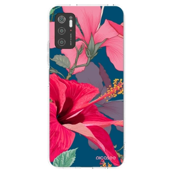 Picasee silikonska prozirna maskica za Xiaomi Poco M3 Pro 5G - Hibiscus