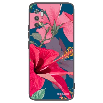 Picasee crna silikonska maskica za Xiaomi Poco M3 Pro 5G - Hibiscus