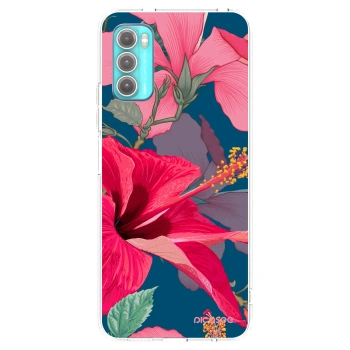 Picasee silikonska prozirna maskica za Motorola Moto G60 - Hibiscus