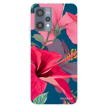 Picasee silikonska prozirna maskica za Realme 9 Pro 5G - Hibiscus