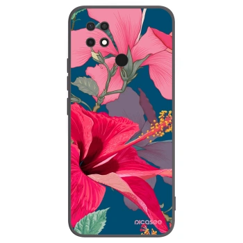 Picasee crna silikonska maskica za Xiaomi Redmi 10C - Hibiscus