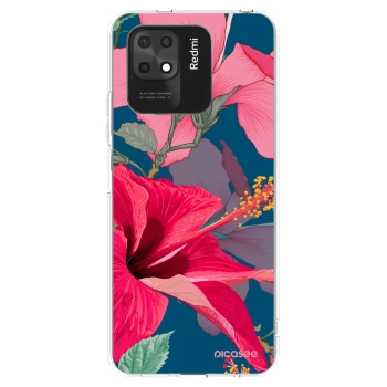 Picasee silikonska prozirna maskica za Xiaomi Redmi 10C - Hibiscus