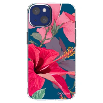 Picasee silikonska prozirna maskica za Apple iPhone 14 - Hibiscus