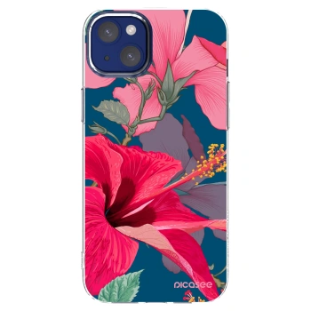 Picasee silikonska prozirna maskica za Apple iPhone 14 Plus - Hibiscus