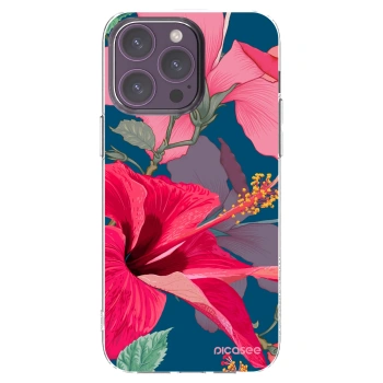 Picasee silikonska prozirna maskica za Apple iPhone 14 Pro Max - Hibiscus