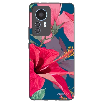 Picasee crna silikonska maskica za Xiaomi 12T - Hibiscus