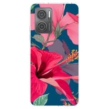 Picasee silikonska prozirna maskica za Xiaomi Redmi 10 5G - Hibiscus