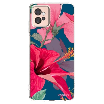 Picasee silikonska prozirna maskica za Motorola Moto G32 - Hibiscus