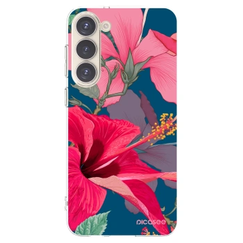 Picasee silikonska prozirna maskica za Samsung Galaxy S23+ 5G - Hibiscus