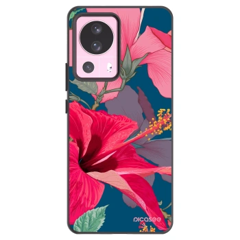 Picasee crna silikonska maskica za Xiaomi 13 Lite - Hibiscus