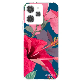 Picasee silikonska prozirna maskica za Xiaomi Redmi 12 4G - Hibiscus