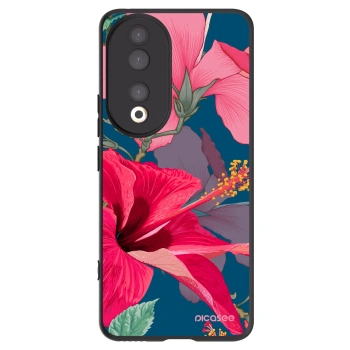 Picasee crna silikonska maskica za Honor 90 5G - Hibiscus
