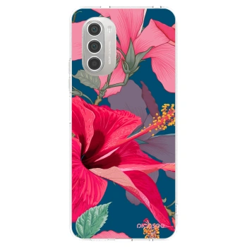 Picasee silikonska prozirna maskica za Motorola Moto G51 - Hibiscus