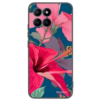 Picasee crna silikonska maskica za Honor 70 Lite - Hibiscus