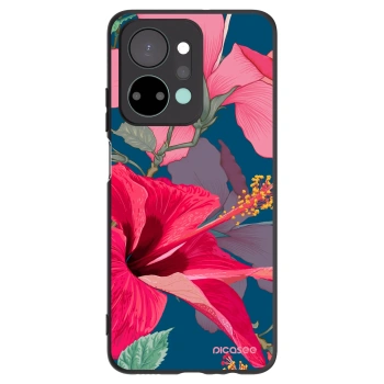 Picasee crna silikonska maskica za Honor X7a - Hibiscus