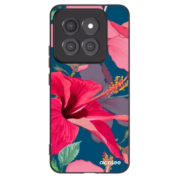 Picasee crna silikonska maskica za Xiaomi 14 Pro - Hibiscus