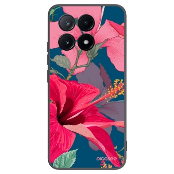 Picasee crna silikonska maskica za Xiaomi Poco X6 Pro - Hibiscus