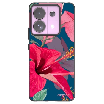 Picasee crna silikonska maskica za Xiaomi Redmi Note 13 Pro 5G - Hibiscus