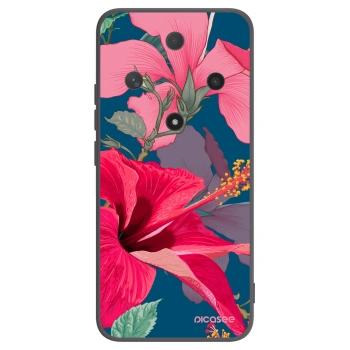 Picasee crna silikonska maskica za Honor Magic6 Lite 5G - Hibiscus