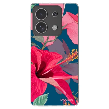 Picasee silikonska prozirna maskica za Xiaomi Redmi Note 13 4G - Hibiscus