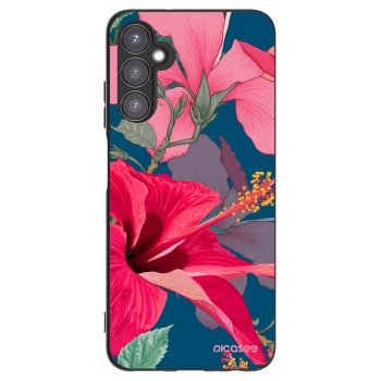 Picasee crna silikonska maskica za Samsung Galaxy A05s A057G - Hibiscus