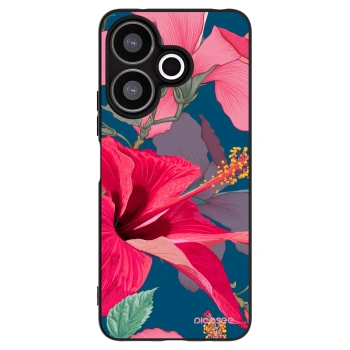 Picasee crna silikonska maskica za Xiaomi Redmi 13 4G - Hibiscus