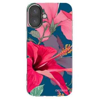 Picasee silikonska prozirna maskica za Apple iPhone 16 Plus - Hibiscus