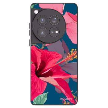 Picasee crna silikonska maskica za OnePlus 12 5G - Hibiscus