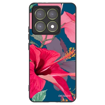 Picasee crna silikonska maskica za Xiaomi 14T - Hibiscus