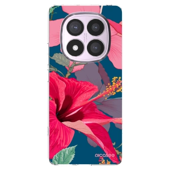 Picasee silikonska prozirna maskica za Xiaomi Redmi Note 14 Pro 5G - Hibiscus