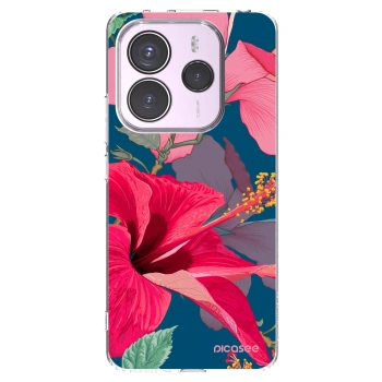 Picasee silikonska prozirna maskica za Xiaomi Redmi Note 14 5G - Hibiscus