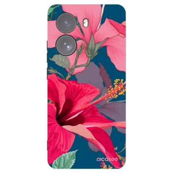 Picasee crna silikonska maskica za Xiaomi Poco X7 - Hibiscus