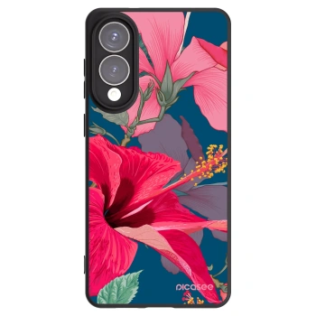 Picasee crna silikonska maskica za Samsung Galaxy S25 Edge 5G - Hibiscus