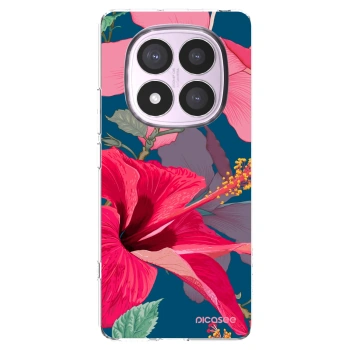 Picasee silikonska prozirna maskica za Xiaomi Redmi Note 14 Pro 4G - Hibiscus