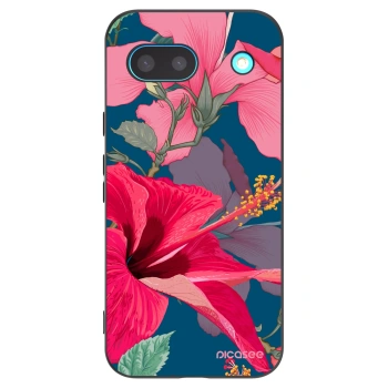 Picasee crna silikonska maskica za Google Pixel 8 - Hibiscus