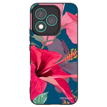 Picasee crna silikonska maskica za Honor 400 Lite 5G - Hibiscus