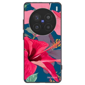 Picasee crna silikonska maskica za Vivo X200 Pro - Hibiscus