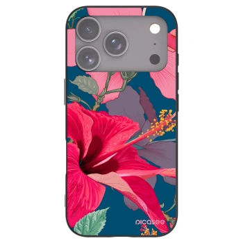 Picasee crna silikonska maskica za Apple iPhone 17 Pro - Hibiscus
