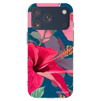Picasee silikonska prozirna maskica za Apple iPhone 17 Pro - Hibiscus