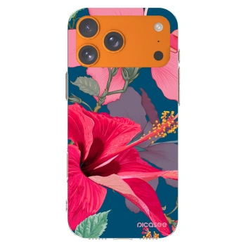 Picasee silikonska prozirna maskica za Apple iPhone 17 Pro Max - Hibiscus