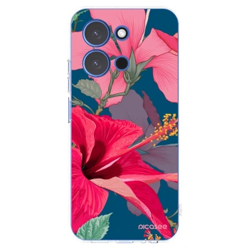 Picasee silikonska prozirna maskica za Xiaomi Redmi 15C 4G - Hibiscus
