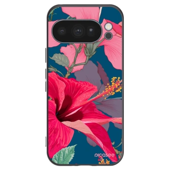 Picasee crna silikonska maskica za Google Pixel 10 Pro - Hibiscus