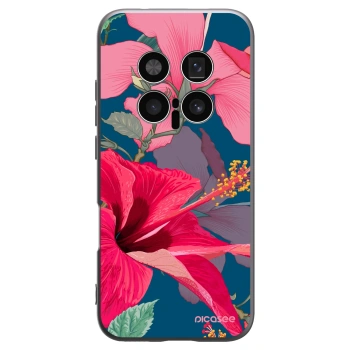 Picasee crna silikonska maskica za Honor Magic8 Pro 5G - Hibiscus