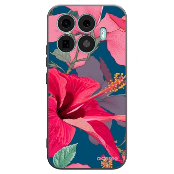 Picasee crna silikonska maskica za Xiaomi 17T - Hibiscus