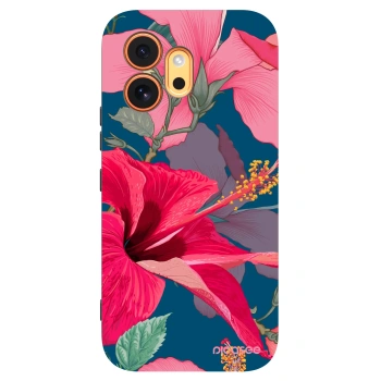 Picasee crna silikonska maskica za Honor 600 - Hibiscus