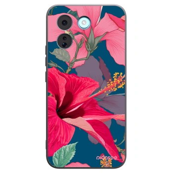 Picasee crna silikonska maskica za Xiaomi Redmi Note 17 Pro MAX 5G - Hibiscus