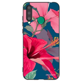 Picasee crna silikonska maskica za Honor 20 Lite - Hibiscus
