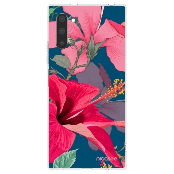 Picasee silikonska prozirna maskica za Samsung Galaxy Note 10 N970F - Hibiscus