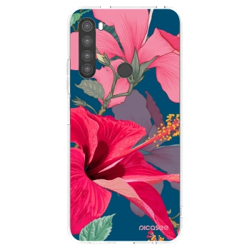 Picasee silikonska prozirna maskica za Xiaomi Redmi Note 8 - Hibiscus