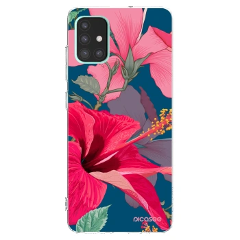 Picasee silikonska prozirna maskica za Samsung Galaxy A51 A515F - Hibiscus
